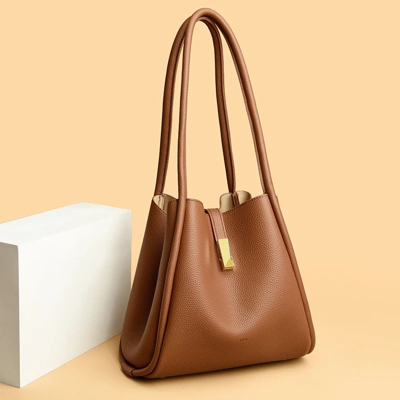 Sac à main Haute Ligne - Cuir de vache grainé