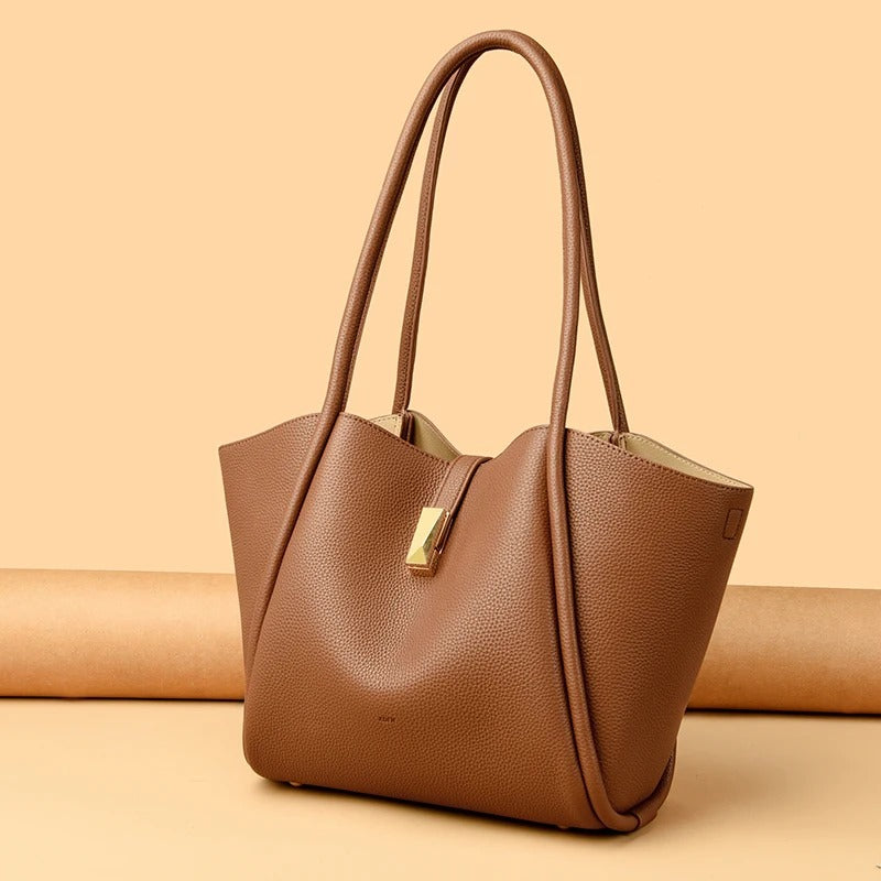 Sac à main Haute Ligne - Cuir de vache grainé