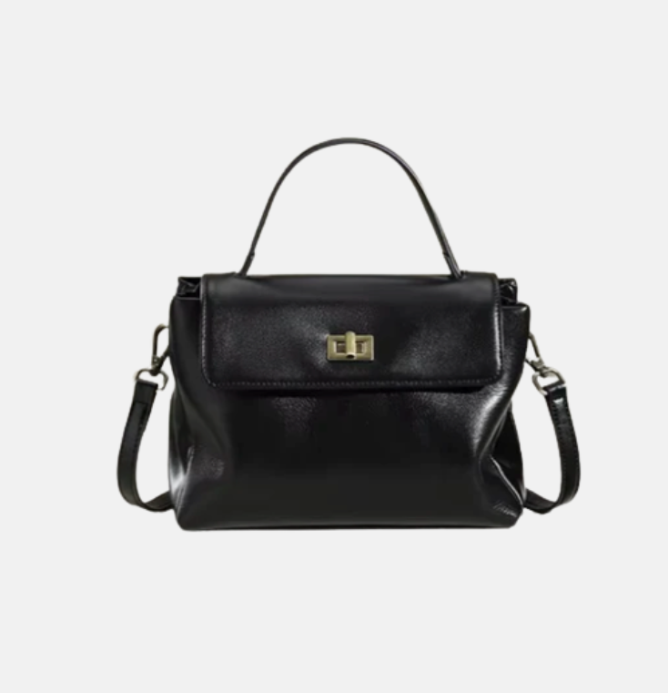 Sac Élégance - Bordeaux & Cuir de vache lisse