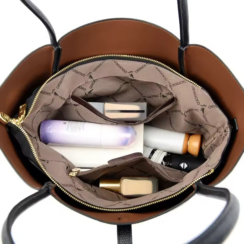 Sac à main Haute Ligne - Cuir de vache grainé
