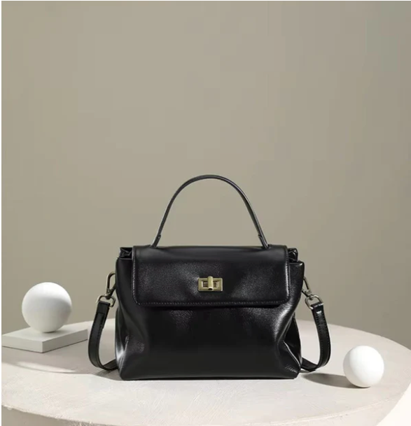 Sac Élégance - Bordeaux & Cuir de vache lisse